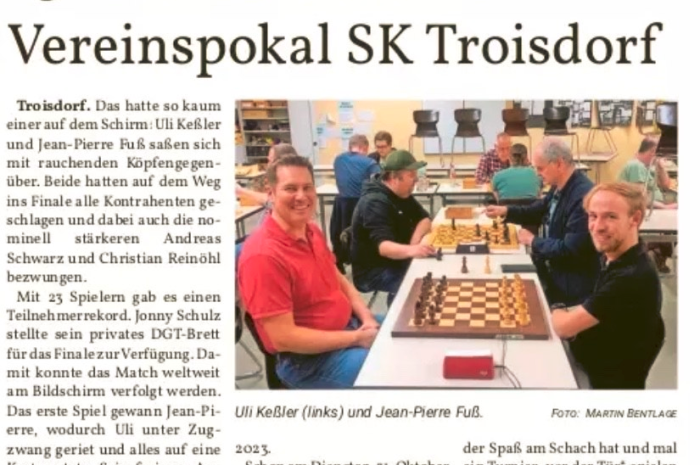 23 Teilnehmer beim Versinspokal SK Troisdorf