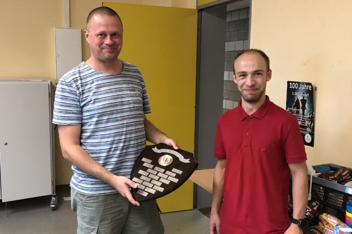 Ehrentafel vollendet – Vereinsmeister Andreas Schwarz erneut geehrt